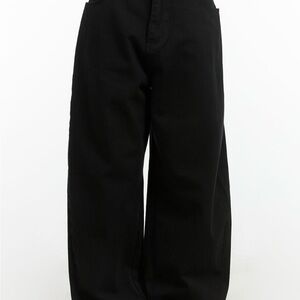 Cotton Wide-Leg Trousers